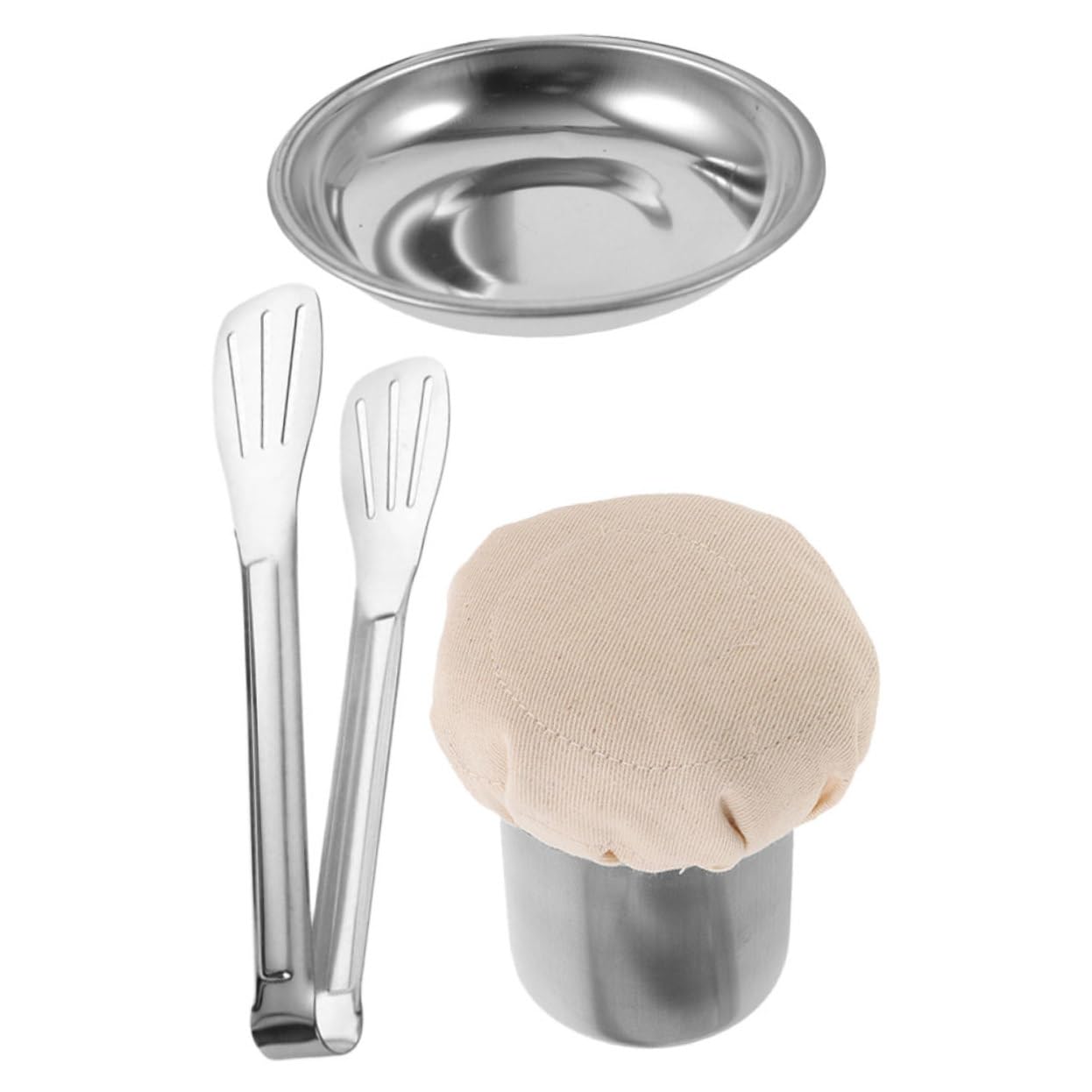 KICHOUSE 1set Restaurant Pancake Oil Brush Multifunctional Wear-resistant Oil Wiper Tray Food Tongs Convenient Cooking Tool for Pancakes