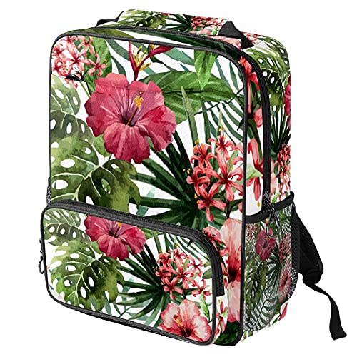 Sac à dos ordinateur portable imprimé floral blanc pour travail et loisirs