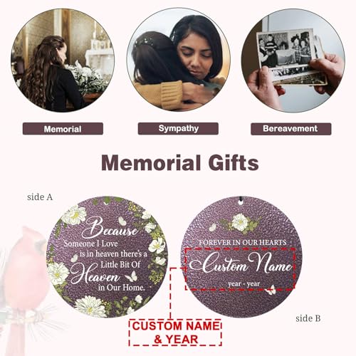Image of Memorial Wind Chimes Personalized, Memorial Gifts for Loss of Loved One Mother Father, Sympathy Wind Chime for Bereavement Remembrance Condolences