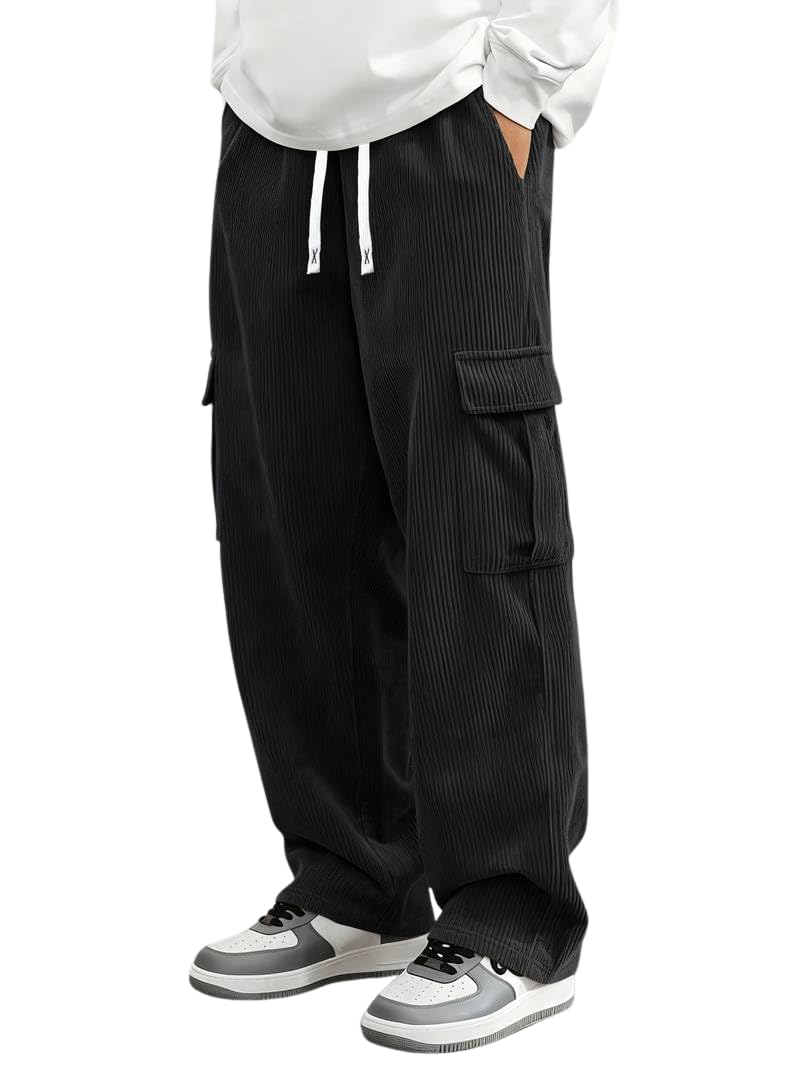 Samfor Pant for Men Casual Feel Cargo Joggers for Men – Loose Fit Utility Pants with 6 Pockets | Durable Outdoor & Hiking Trousers for man
