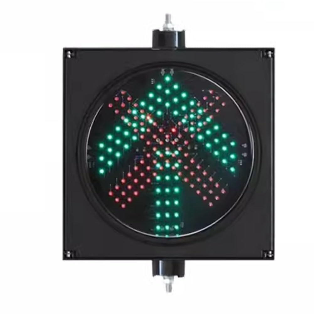 12Inch Waterproof LED Traffic Light Outdoor Signal Light with Red X/Green Arrow, Traffic Indicators Light for Roads Safey, Toll Booths(Size:No Remote Control,Color:12-24v)