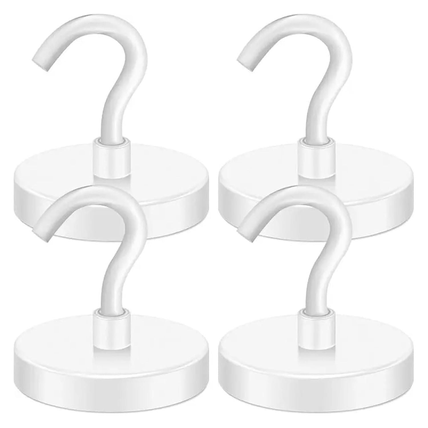 Strong White Cruise Magnetic Hooks for Classroom, Refrigerator, Hanging, Cabins, Grill, Kitchen, Garage, Workplace and Office Etc (White SNE20,10PCS)