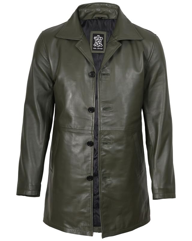 Image of Decrum Men Leather Jacket - Casual Stylish Real Lambskin Leather Jackets for Mens