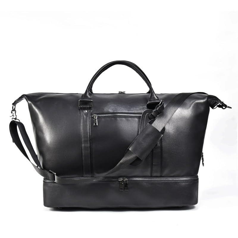 Leather Men's Travel Bag Women Duffle Bag Big Travel Duffle Bag Soft Carry on Luggage Bags4