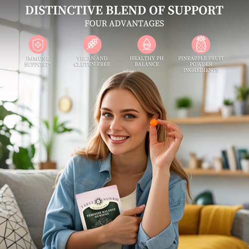 Premium Feminine Balance Gummies for Women – Hawaiian Pineapple Flavor – Supports pH & Daily Wellness – Probiotic Supplement – Vegan, Gluten-Free – 60 Gummies (30 Servings) - Image 6