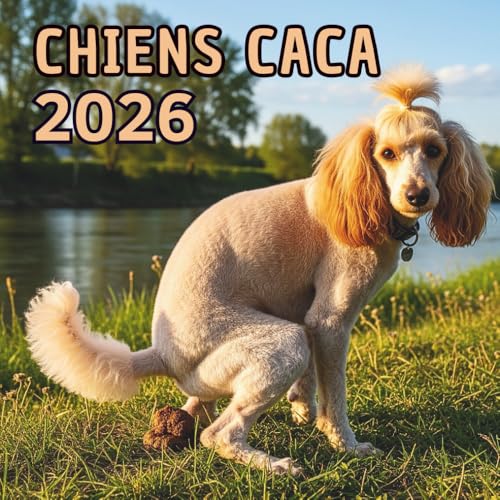 Chiens Caca 2026: 24 belles photos | Cadeau drôle et original pour femmes, hommes, enfants, collègues et amis | Agenda fun et décalé pour les amoureux des animaux (fêtes, anniversaire, gag)