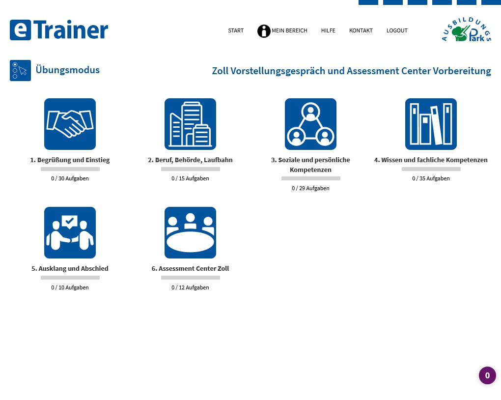 Zoll Vorstellungsgespräch und Assessment Center Vorbereitung | Online-Trainer + Buch (AZO) | Die häufigsten Fragen, die besten Antworten | Interview, Vortrag, Rollenspiel, Postkorbübung & Co.
