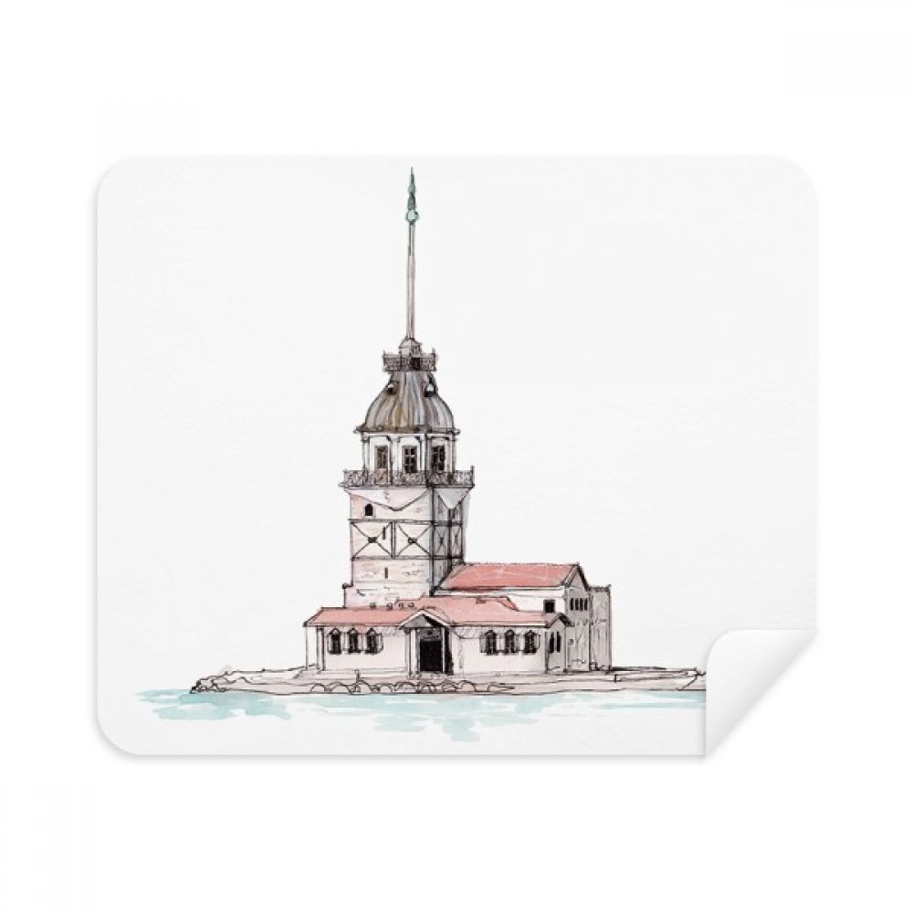 's Tower in Istanbul Turkey Cleaning Cloth Screen Cleaner 2pcs Suede Fabric