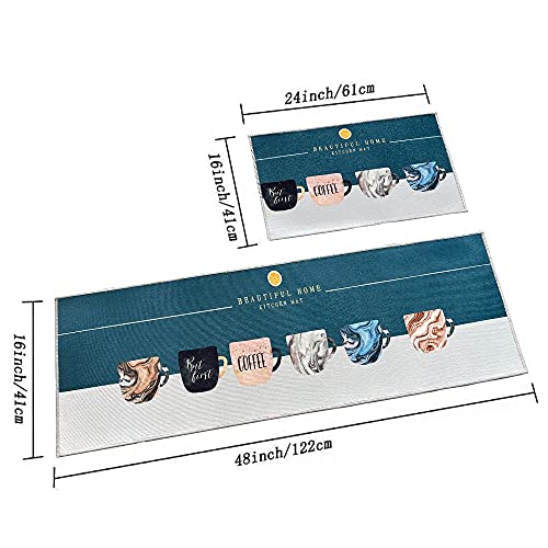 Image of HomeCloud Anti Fatigue Kitchen Rug Printed Thick Anti Slip, Washable, Big Size, Designer Folding Kitchen Mat for Home BedroomStandard Size (41 x 122 cm 41 x 61 cm) ( Kitchen Beautiful hme)