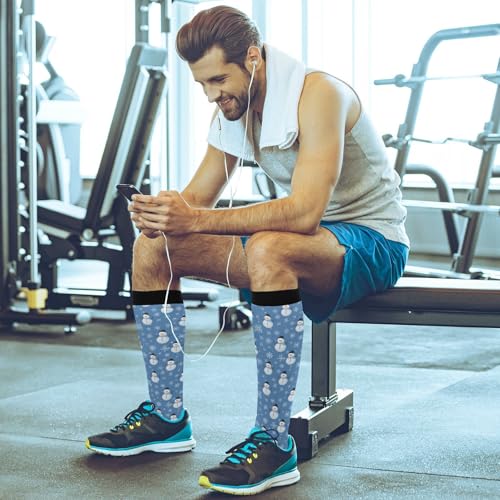 Image of Wusikd Heartbeat Symbol Compression Socks for Women and Men Circulation Black Long Socks for Athletic Running 1