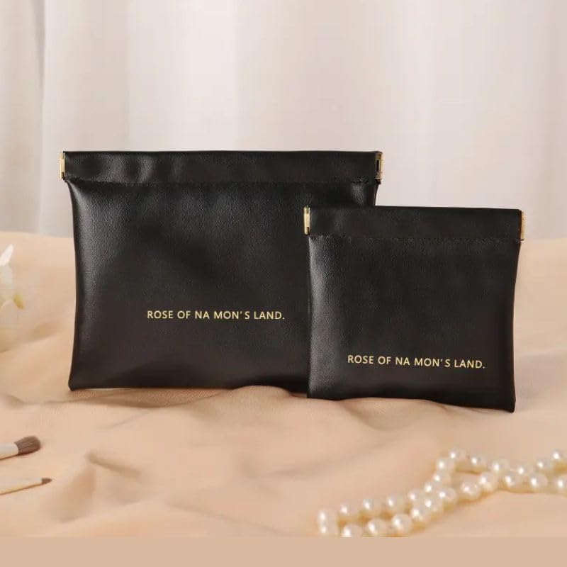 Image of Waterproof PU Leather Cosmetic Makeup Pouch | Stylish Beauty Organizer Bag for Brushes, Cosmetics & Toiletries (Large Pack of 4)
