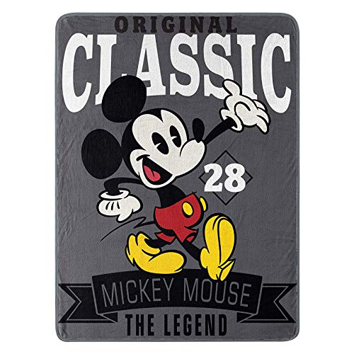 Image of Disney's Mickey Mouse, "A Classic" Micro Raschel Throw Blanket, 46" x 60", Multi Color