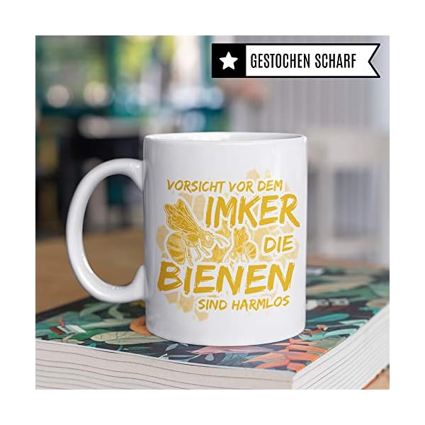 Pagma Druck Biene Tasse, Geschenk fÃ¼r Imker Becher, Kaffeetasse Imkerei Bienen Bienenzucht Spruch, BienenzÃ¼chter Witz Imkern Honig Honigbiene Bienenstock Kaffeebecher lustig – Bild 5