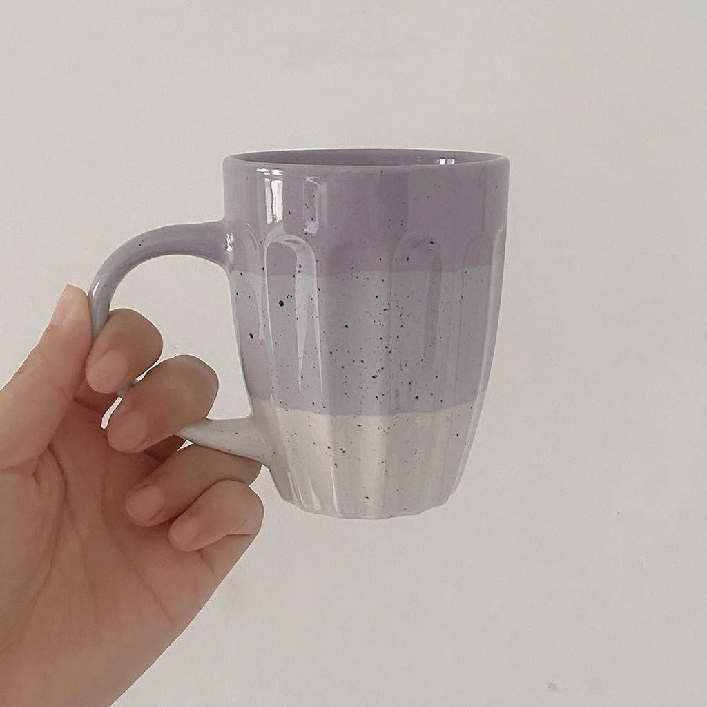 ENGENDER Tazas Cafe Taza De Café Sencilla For El Hogar con Taza De Cerámica Coloreada Bajo Cubierta Mug Cups(A)