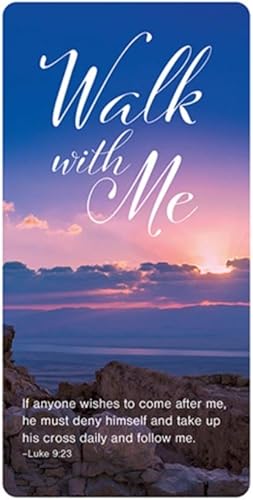 Miniatura 3 de Autom Cruz de mano de madera Walk with Me con tarjeta de oración, 4 pulgadas