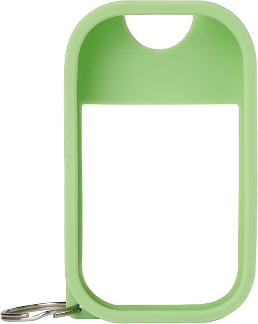 Touchland Hand Sanitizer Mist Case 1FL. OZ., Protective and Stylish Hand Sanitizer Spray Accessory, Silicone Case with Keyring, Matcha Green