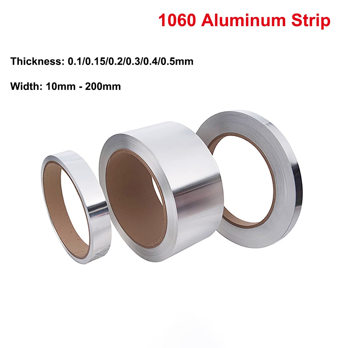 Taśma aluminiowa do obróbki blacharskiej 1060 materiałów DIY | Rolka aluminiowa o wielu rozmiarach do pokryć dachowych i projektów elektronicznych(0.2*100*1000mm)