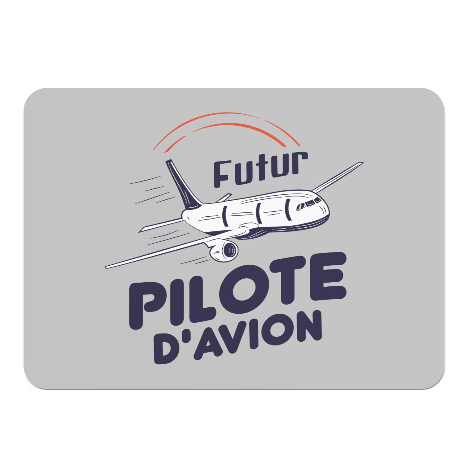 Napperons en liège cadeau enfant thème métier de rêve pilote d'avion ciel gris