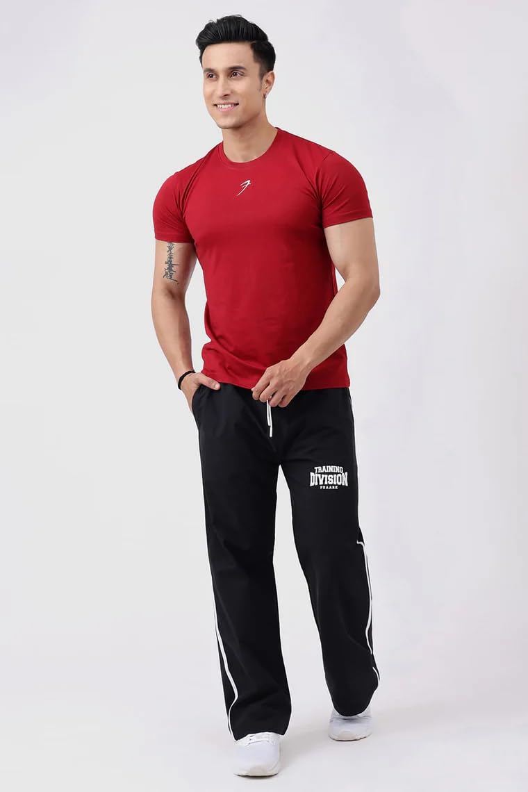 Buy Now Fuaark Men'S Polyester-Cotton Blend Slim Fit Gym Workout &Amp; S...