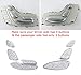 iJDMTOY 7pc Silver Chrome Bling Crystal Decor Trims Compatible with Mercedes W205 C-Class X205 GLC-Class, W213 E-Class Front Driver/Passenger Seat Adjust Control Switch