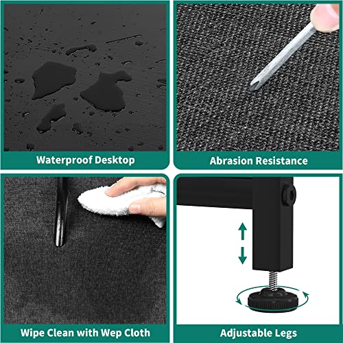 Yitahome 8-Drawer Fabric Dresser With Shelves, Furniture Storage Tower Cabinet, Organizer For Bedroom, Living Room, Hallway, Closet, Sturdy Steel Frame, Wooden Top, Easy Pull Fabric Bins(Black Grey) #TOP6