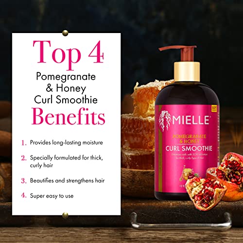 Mielle Organics Pomegranate & Honey Leave-In Conditioner + Honey Curl Smoothie Bundle #TOP1