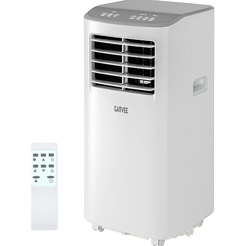 Garvee 3-in-1 Portable Air Conditioner, 8,000 BTU Portable AC Unit with Cooling, Dehumidifier & Fan for Rooms up to 350 sq.ft with Remote Control, Sleep Mode, 24H Timer & Window Kit