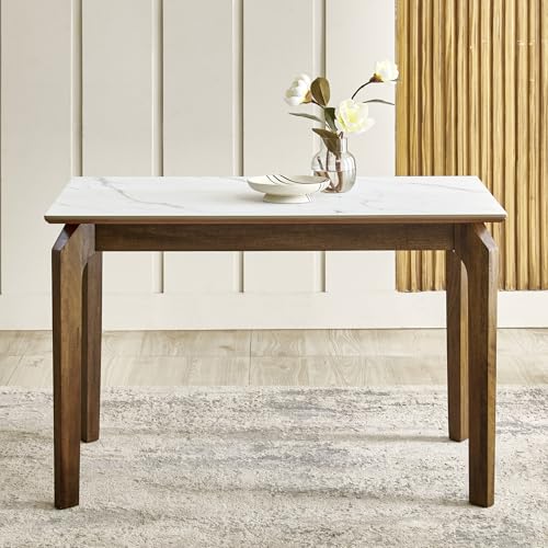Image of Home Centre | Falcon | Ceramic Top | 4 Seater Tables | White | 1 Year Warranty