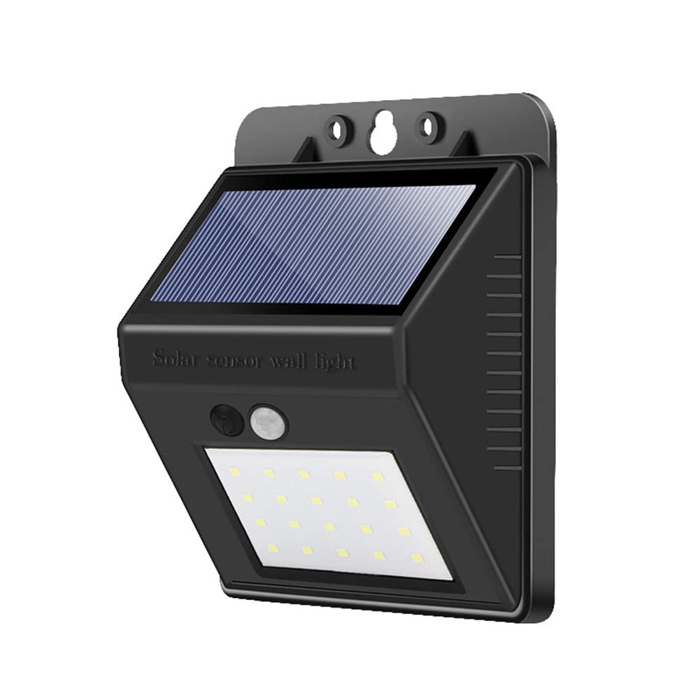LYEAA 20 LED Solar Powered Security Lights, Outdoor Wall Light Motion Sensor Garden Park Lighting Courtyard Porch Fence Driveway Street Decoration Lamp for Garden Fence Door Yard Pathway