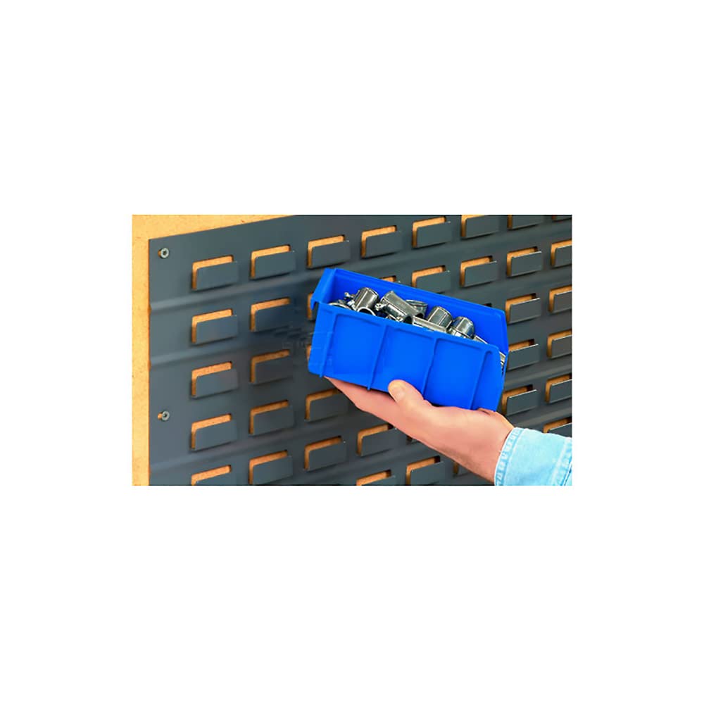 Nexel Global Industrial Louvered Steel Wall Panels (4 per Carton), 18" x 19", for Stacking Bins, Gray 16 Guage Steel