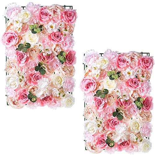 Rosa Seidenrosen Blumen-Wandpaneel, 40 cm x 60 cm, Hochzeit, Party,...
