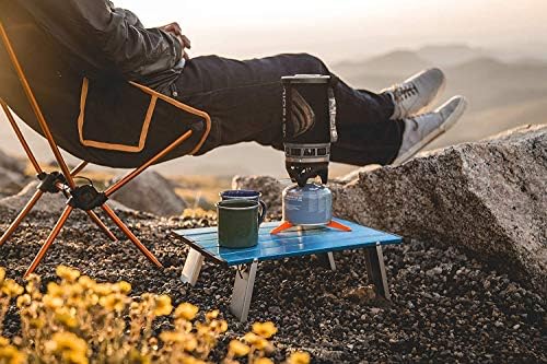TREKOLOGY Personal Beach Table for Sand, Collapsible Small Portable Folding Compact Tables, Mini Bike Hike Camping Accessories - Keep Your Coffee, Drinks Food, Personal Gadgets Away from Sand and Dust