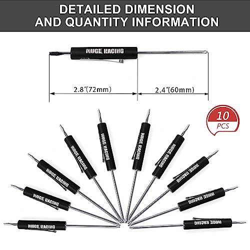 Image of Pocket Screwdriver Double End and Slotted Set Mechanical Magnetic Slotted Head with Clip, Mini Pocket Screwdrivers for Mechanics, Electricians (10Pcs, BLACK)
