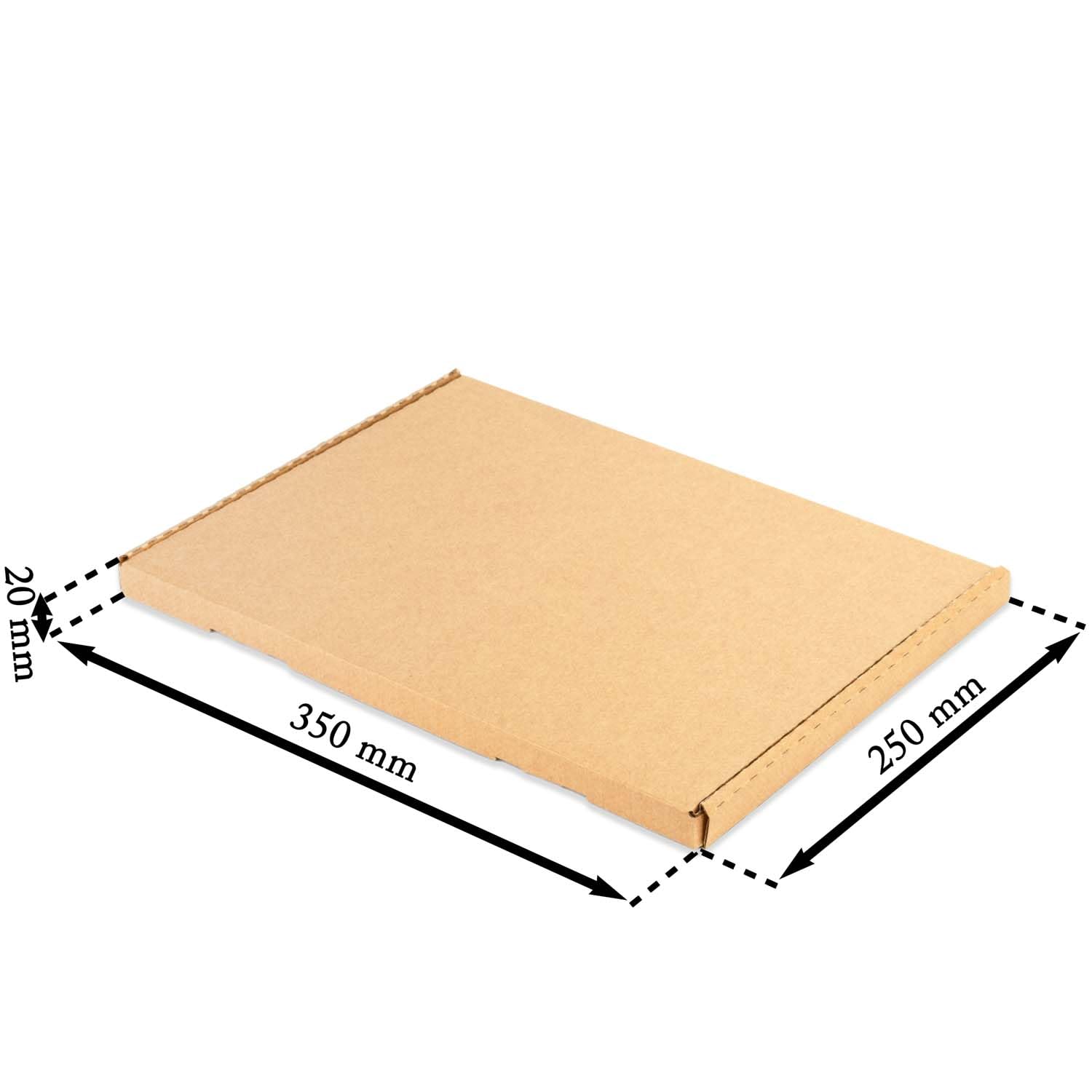 200x Großbriefkartons 350 x 250 x 20 mm GB-2 braun Großbrief Karton Faltschachtel stabil Versandkarton Post DHL Versand DIN A4 B4 Warensendung Büchersendung Versandschachtel (200 Stück)