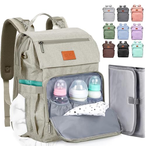 Image of PILLANI Baby Diaper Bag Backpack - Large Bag for Boys & Girls - Diaper Backpack - Travel Diaper Bags w/Changing Pad, Baby Registry Search & Shower Gifts - Essentials Must Haves Newborn Stuff for Mom