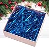 Amsthow Blue Grass Basket Grass Filler 1/2 LB Gift Wrap Shredded Shiny Raffia Box Stuffing for Wrapping Birthday Wedding #3