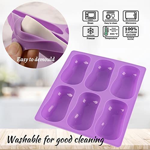 Image of Sakolla 2 Pack 6 Cavity DIY Silicone Soap Molds Classical Handmade Silicone Molds for Bath Bombs, Craft Soap Making Supplies