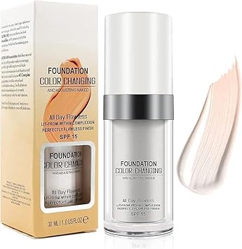 Concealer-Abdeckung, Makelloses Make-up für die farbwechselnde Grundierung, Warm Skin Tone Foundation, Feuchtigkeitsspendende Basis-Concealer für die Abdeckung von Nude Face