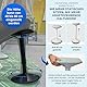 Backerz Ergonomischer Hocker - Bürohocker mit 40-60 cm Höhenverstellung - Sitz- und Stehhocker - wackelhocker - Arbeitshocker für Zuhause und im Büro - Bezogen mit wasserabweisendem Stoff, Weiß