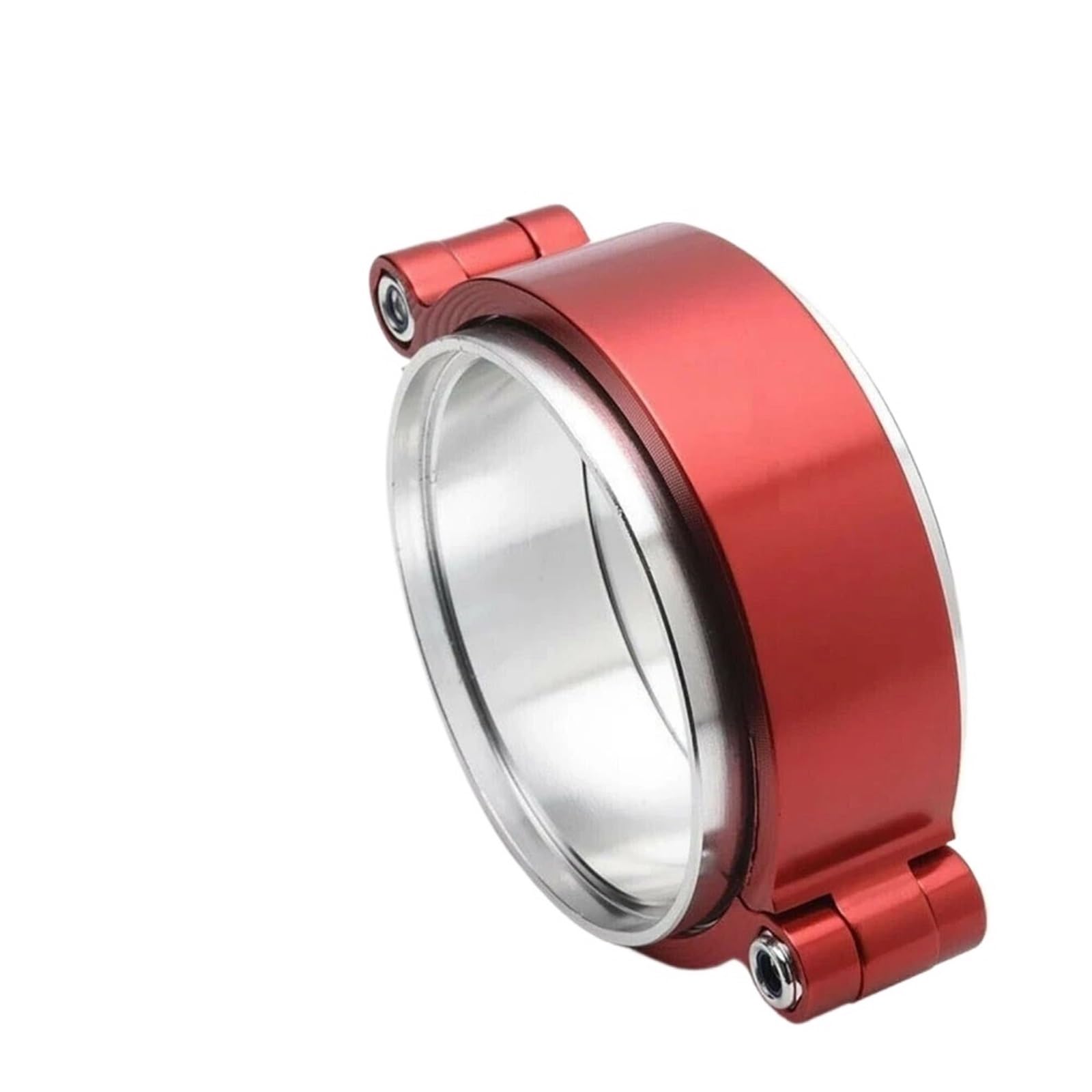 Band Clamps High-Strength Anodized V-Band Clamp & Flange Assembly for 2"-4" OD Intake, Throttle, Intercooler & Exhaust Pipes(3inch red)