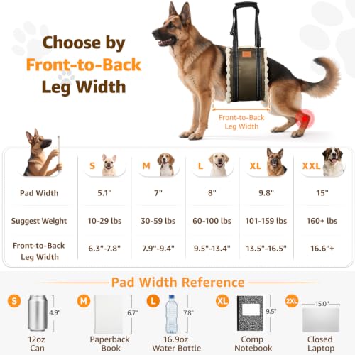 Image of Adjustable Dog Sling for Extra Large Dogs Mobility Aid for Weak Rear Legs