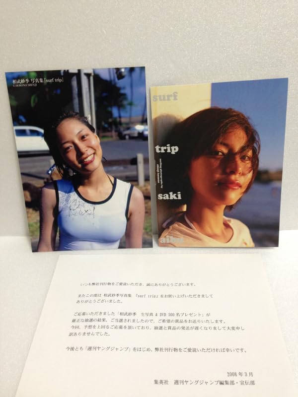 相武紗季ポラロイド写真4枚セット Amazon.co.jp: 懸賞 当選品 相武紗季 写真集 surf trip 生写真 DVD