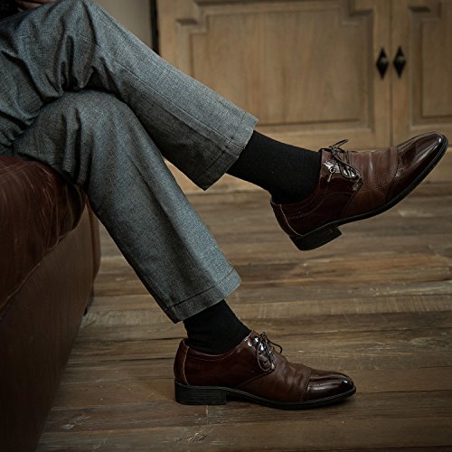 7DayOtter 98% Cotton Rich Dress Socks for Business Mens Womens Casual Socks 6Pack3