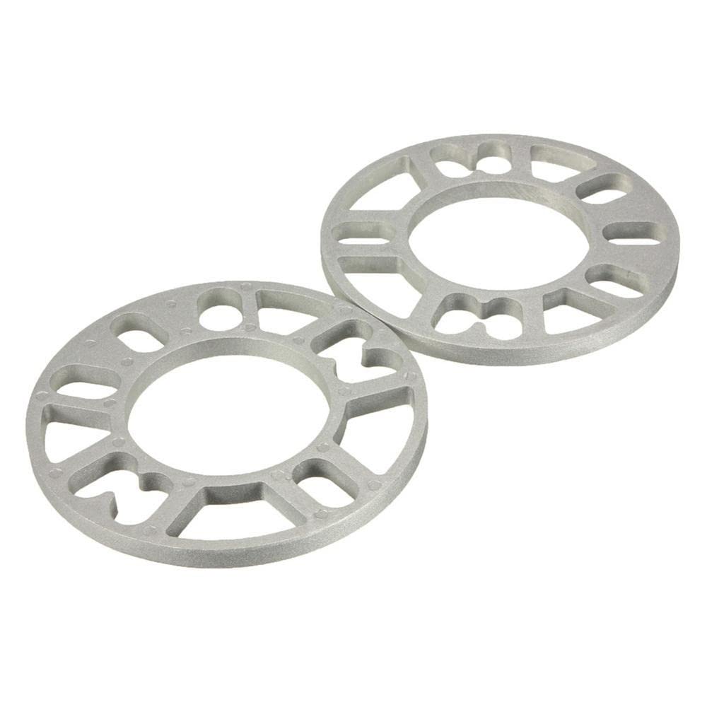 Distanziali per Ruote in Alluminio 10mm Universale - Set 2 Pezzi per Auto con 4/5 Bulloni