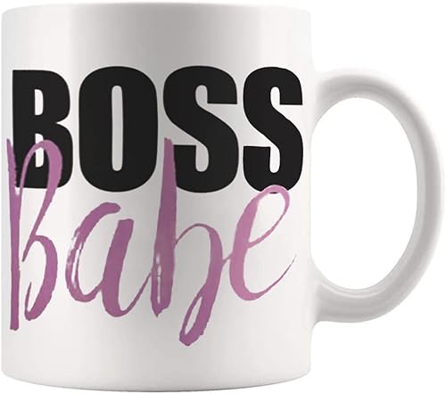 Miniatura 2 de Fonhark - Taza Boss Babe - Taza de café de 11 onzas, color blanco