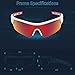 TOREGE Polarized Sports Sunglasses for Men Women Cycling Running Driving TR033(White&Red Tips&Red Lens)