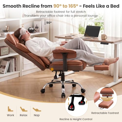 Image of Big and Tall Office Chair 500 lbs, 23.6 inch Wide Seat,PU Leather