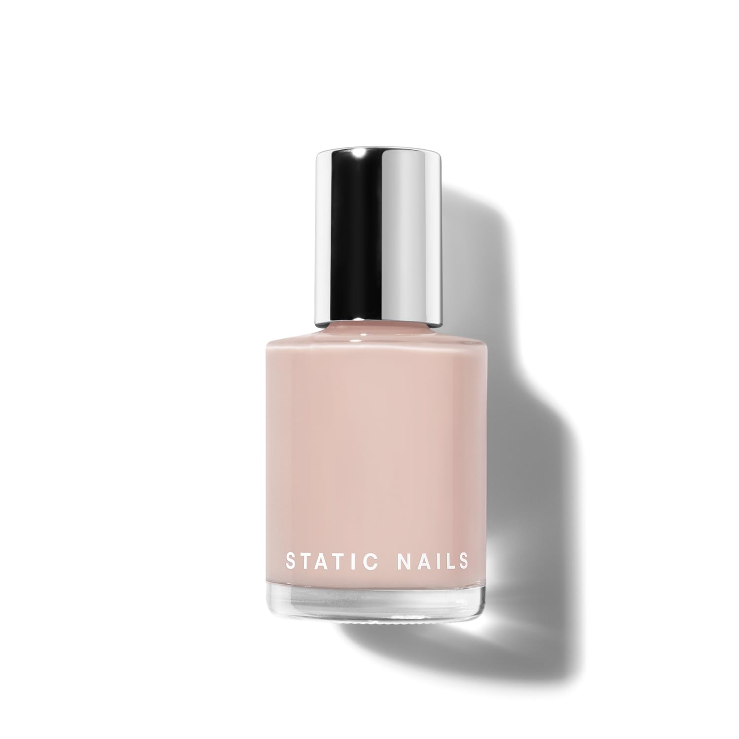 Static Nails Liquid Glass Lacquer, Longer Lasting 8+ Free Treatment Nail Polish (Nudes/Neutrals) (Pillow Talk) - Quick Dry Finger Nail Polish - DIY