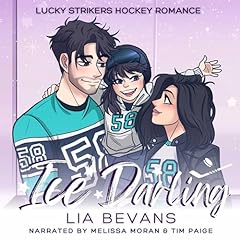 Diseño de la portada del título Ice Darling: A Single Dad Hockey Romance
