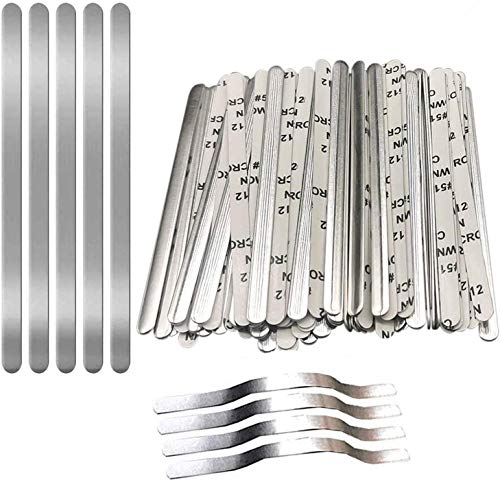 Nose Bridge Strips For Masks, Aluminum Metal Nose Strip, Adjustable Nose Clips Wire For Diy Mask Making Accessories For Sewing Crafts, 100Pcs #TOP2